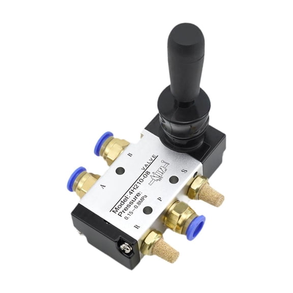 funtasica Pneumatic Manual Control Valve 1/4" Thread Accurate Smooth, Leakpoof, Good Sealing, Manual Control Push Pull 5 Way 2 Position PC12 02