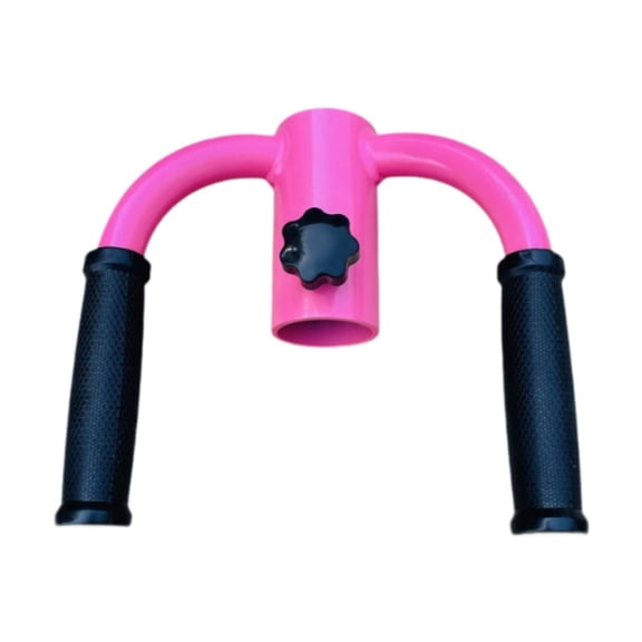 funtasica Row Attachment Hand Grip Equipment Fitness Accessory Handle Attachment for Barbell for Squats Strengthens Back Pink