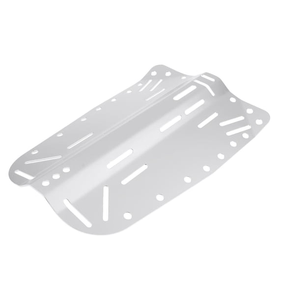 funtasica Scuba Diving Backplate Tech Dive Plate Universal Fits Standard 1'' 2'' Webbing Strap - Performance Aluminum Alloy - Silver