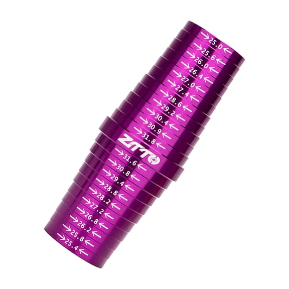 funtasica Seat Post Measuring Tool Bike Seatpost Size Measuring Tool 25mm to 31.8mm Sizing Gauge Metal Seat Tube Measurer Sizer Violet