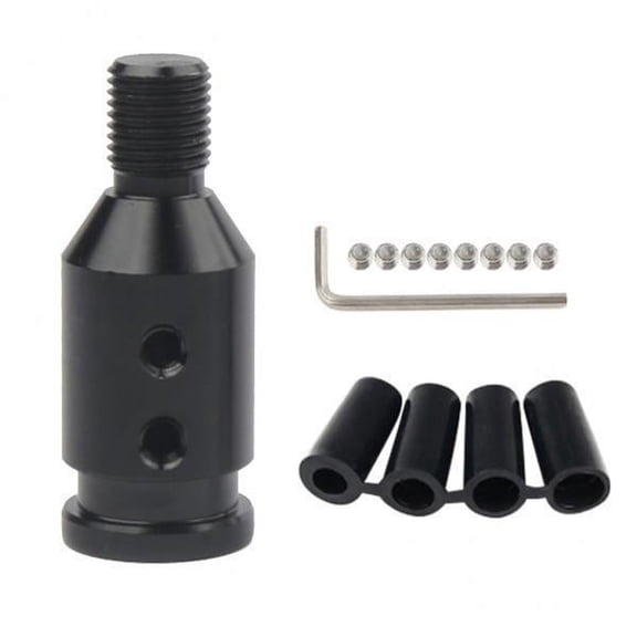 funtasica Sleek Aluminum Shifter Adapter for Compact Non-Threaded Gear Shifters , Black, 3 Pcs