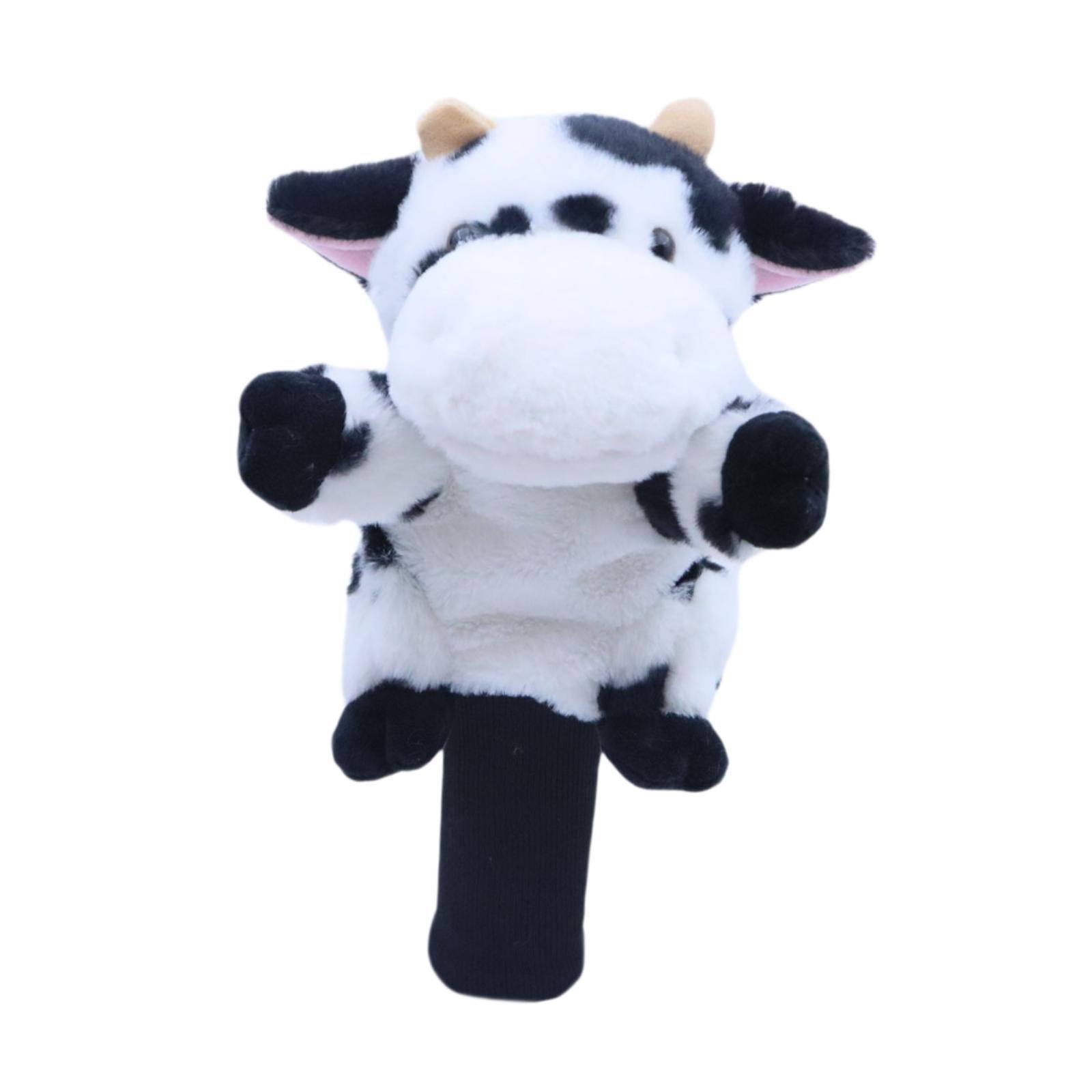 funtasica Soft Plush Animal Golf Club Driver Headcover Sleeve, Cartoon Golfer Gift, Lightweight Golf Cue Protect Case Guard Protector , Cow