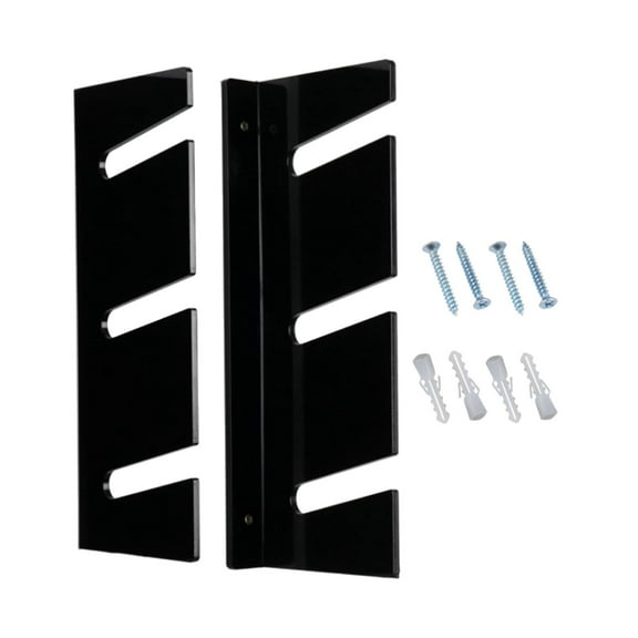 funtasica Surfboard Wall Rack Acrylic Snowboard Storage Wall Mounted Holder Three Layer Display Shelf with Rounded Corner Design Suitable for Home Office Garage Black
