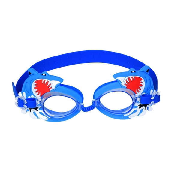 funtasica Swimming Goggles for Kids, Swimming Goggles for Children, Cartoon Design, Portable Swimming Goggles, Swimming Goggles for Summer Water Sports, Girls, Shark