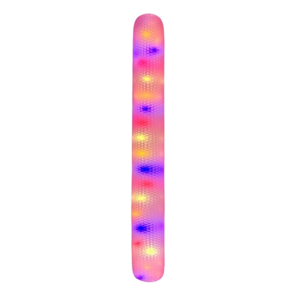 funtasica Swimming Pool Noodle Inflatable Swim Pool Noodle Pool Float Decoration Soft Accessories PVC Lightweight Material LED Lights Suitable for Adults Traini Pink