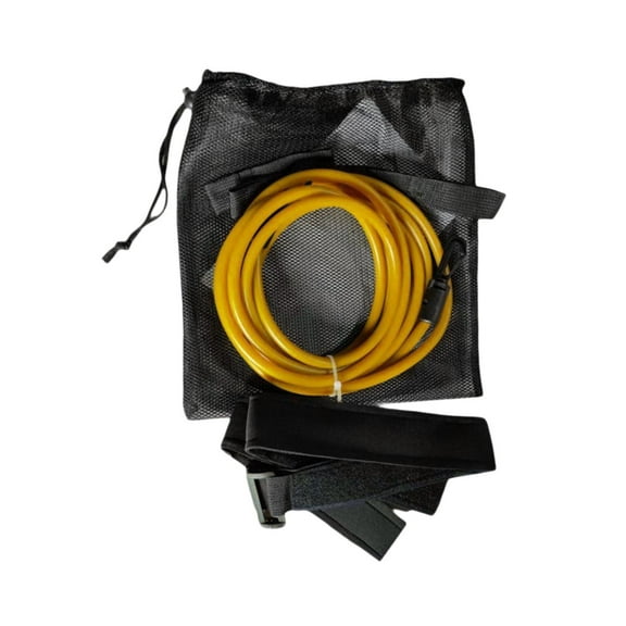 funtasica Swimming Resistance Belt Stationary Swimming Harness Agility Training Equipment Swim Training Leash for Women Men Kids Adults Yellow