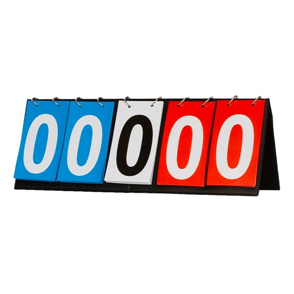 funtasica Tabletop Flip Scoreboard 4/5/6 Digit Sports Scoreboard Multifunctional Easy to Read Score Keeper for Basketball Sports Events 5 Digit