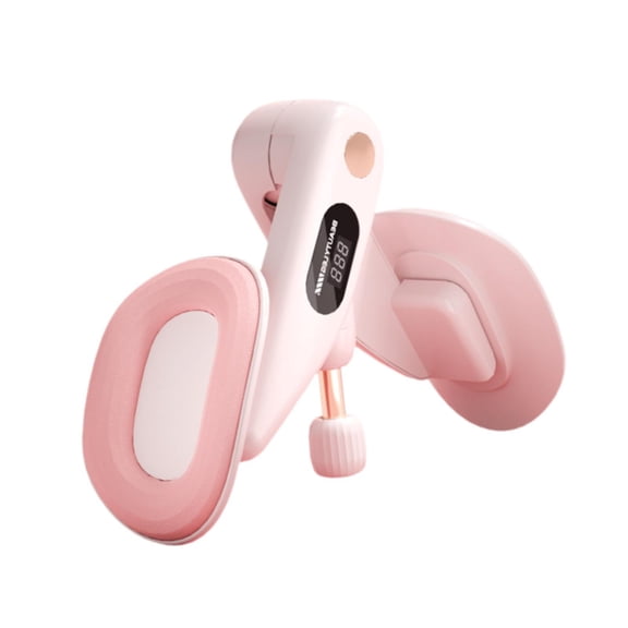 funtasica Thigh Exerciser Machine for Strengthening Thighs And Hips with LED Tracking Device, Adjustable Resistance And Non-Slip Handle, Compact Design Pink