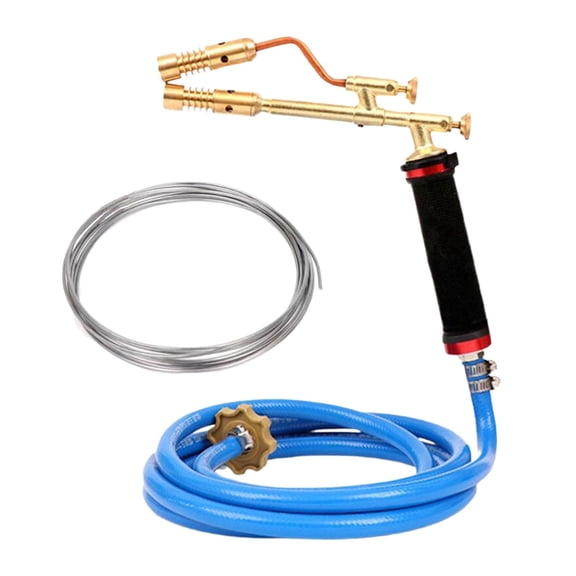 funtasica Torch Head with Welding Wire Easy to Install Copper Soldering Torch Adjustable Flame for Brazing Cooking Melt Heating 10m Welding Wire