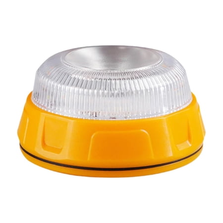 funtasica Traffic Warning Light Beacon Lamp Battery Powered Portable Waterproof Strobe Flashing Light Automotive Emergency Easy Installation Suitable For Roadside Assistance Vehicle Yellow Light