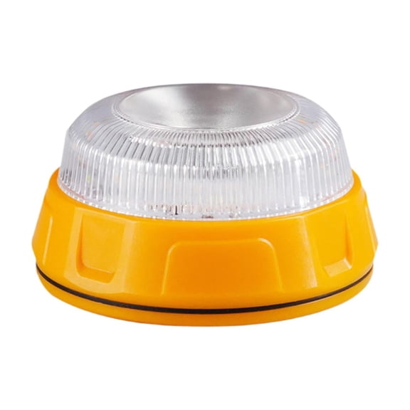 funtasica Traffic Warning Light Beacon Lamp Battery Powered Portable Waterproof Strobe Flashing Light Automotive Emergency Easy Installation Suitable For Roadside Assistance Vehicle Yellow Light