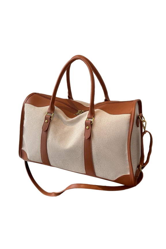 Travel Duffle Bag Canvas Adults Sports Gym Bag for Outdoor Workout Sports Travel Brown Large