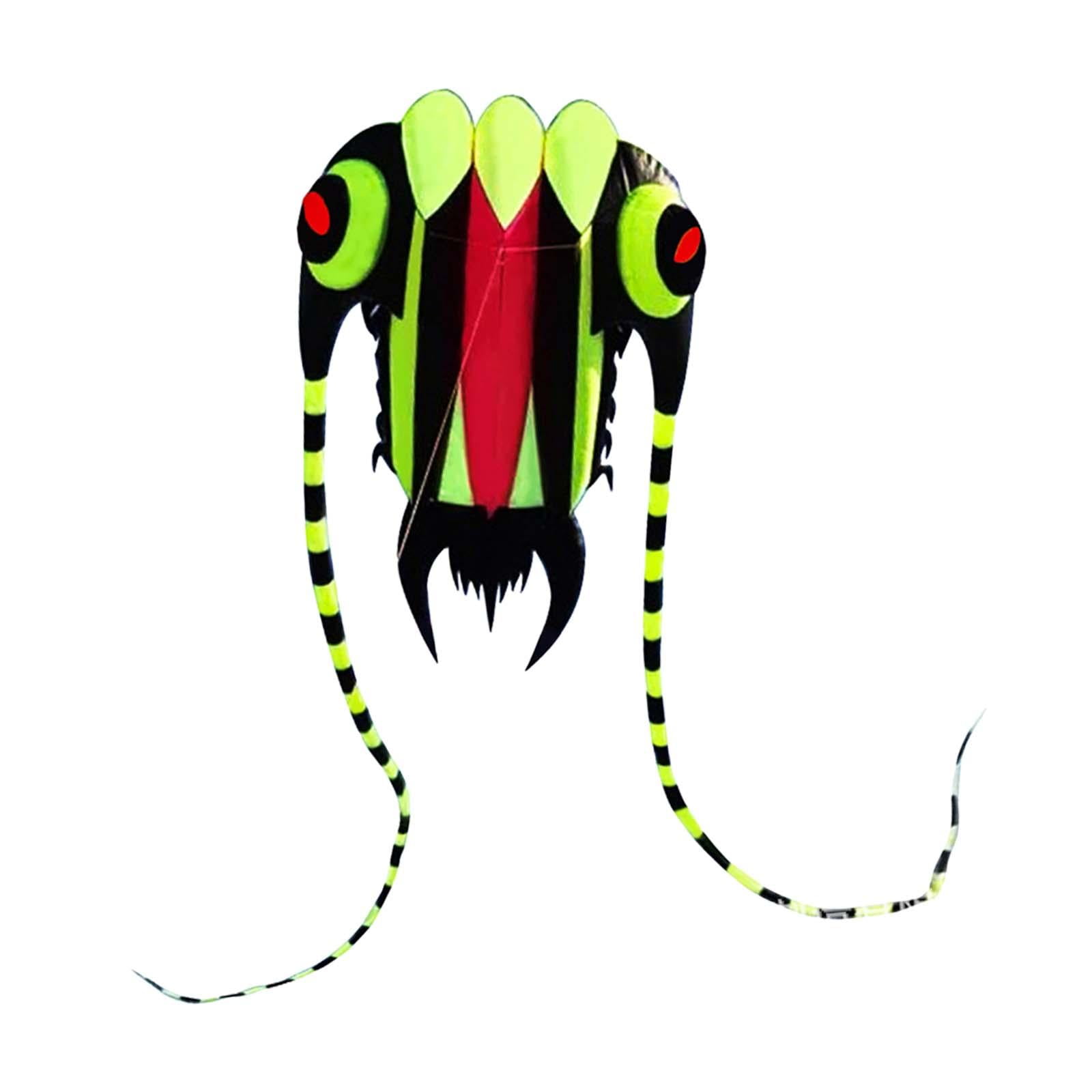 funtasica Trilobite Kite Flying Toy 98 ft Line Creative Tear Resistant Soft Parafoil Kite for Kids Adults for Grassland Backyard Travel