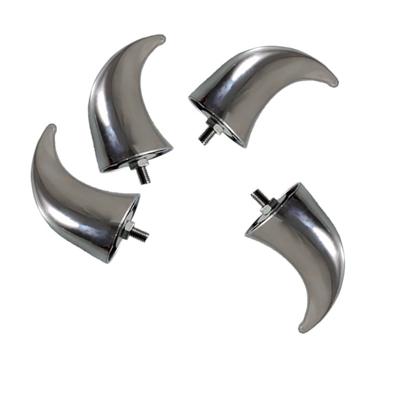 funtasica Universal Front Horns Decoration For Chopper Touring Cafe Racer Custom - Chrome, as described