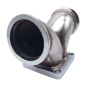 funtasica Y Elbow Adapter, 2.5" V Band, Adapter to Divided T4 Turbo Elbow Adapter, Flange for V6 V8 T4 Turbo Scroll, Durable, Easy to Install