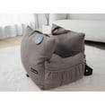 thumbnail image 1 of furMe Classic Pet Car Seat and Travel Bed - Foldable Brown Pet Bed with Top Holders and Pockets, Pet Car Seat with Removable and Washable Cover, 1 of 7