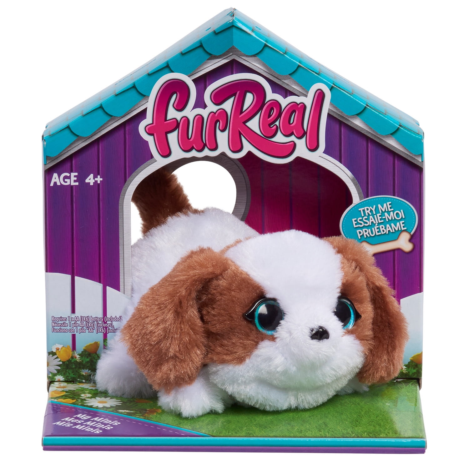 furReal My Minis Puppy Interactive Toy Small Plush Puppy with Movement Faux Fur Kids Toys for Ages 4 up