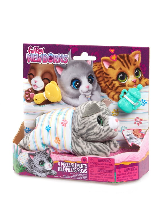 furReal Newborns Kitty Interactive Pet, Small Plush Kitty with Sounds and Movement, Kids Toys for Ages 4 up