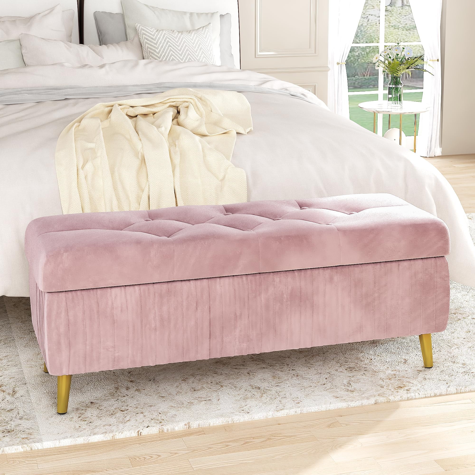 Home Depot Pink Storage Bench For Bedroom Red Ottoman JEAREY