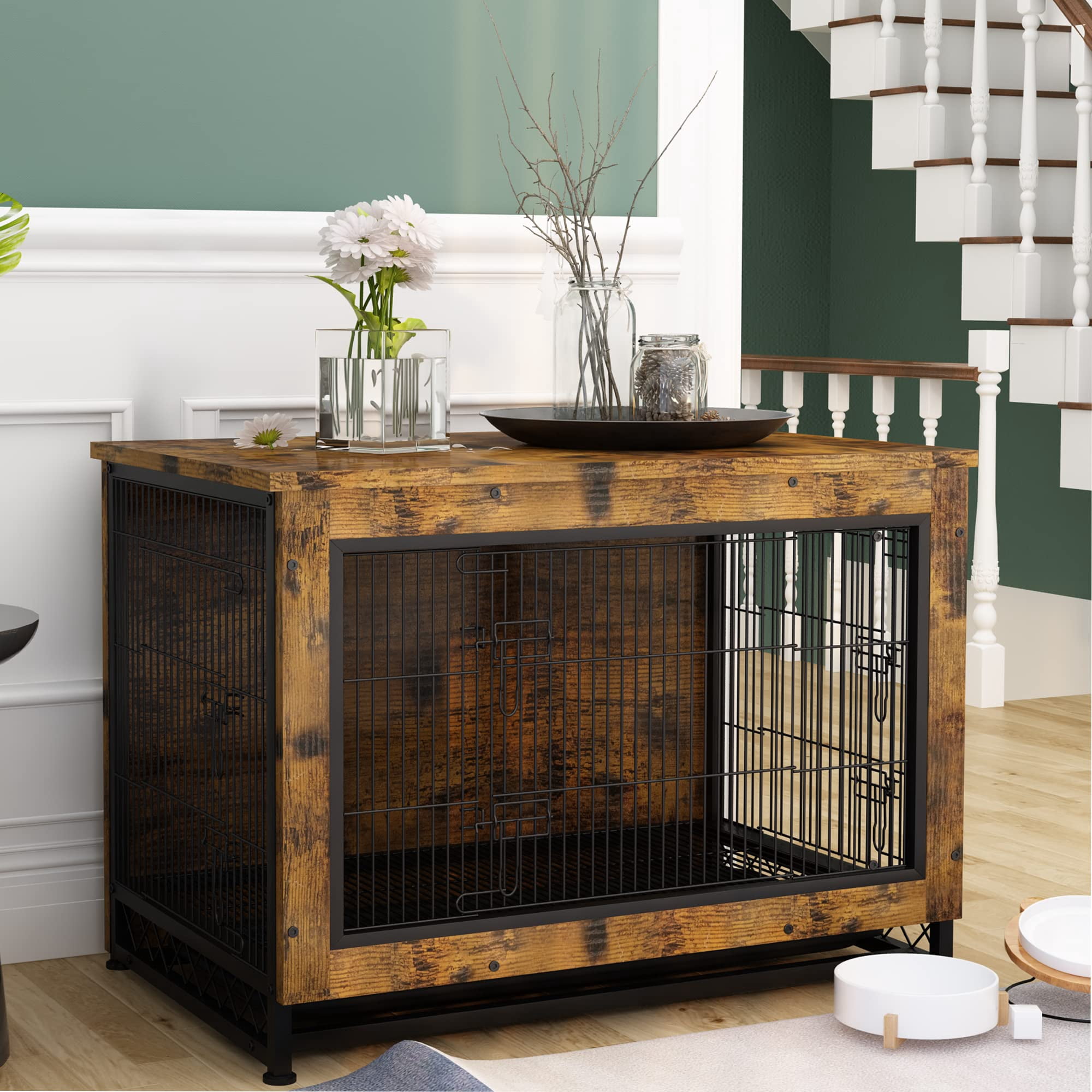 Photo inspiration: High End Ash Wood Dog Crate For Large Spaces Reference: Furlinkhm Wooden Dog Crates For Large Dog Dog Kennels And