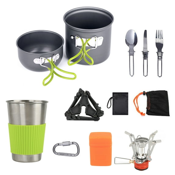furnace,Cookware Mess Kit Pot And Pan And Pan Set Kit 1-2 Person Pan Set Picnic Portable Pot And Mewmewcat Person Portable Pot 1-2 Person Portable Siuke Cookware Cookware