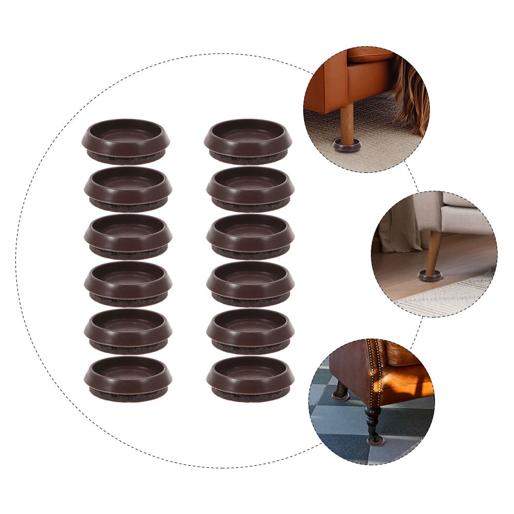 furniture coasters 12pcs Furniture Coaster Chair Wheel Stoppers Felt