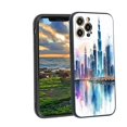 thumbnail image 1 of futuristic-Dubai-skyline-glitters phone case for iPhone 12 Pro for Women Men Gifts,Flexible Painting silicone Shockproof - Phone Cover for iPhone 12 Pro, 1 of 1
