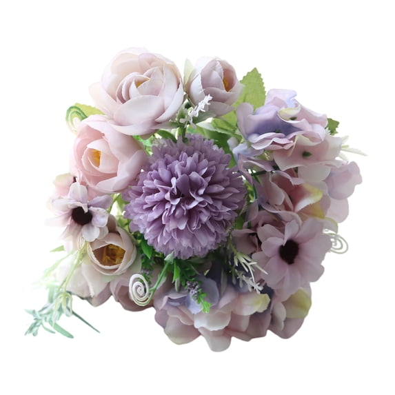 fuxzkrlz Artificial Flowers Bunch Realistic Faux Silk Flowers Long-Lasting Hydrangea Rose Fake Flowers for Vase Flower Arrangement Home Decor Wedding