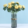 thumbnail image 1 of fuxzkrlz Artificial Ranunculus Asiaticus 2 Head Realistic Fake Silk Flower with Stem Home Office Wedding Party Table Centerpiece Vase Faux Bloom Decoration, 1 of 6