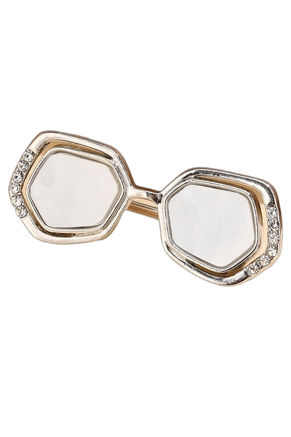 Mini Glasses Shape Brooch, Alloy Lapel Pins, Decorative Brooch Pin, Versatile Clothing Accessories for Shirts Scarves Bags And Suits