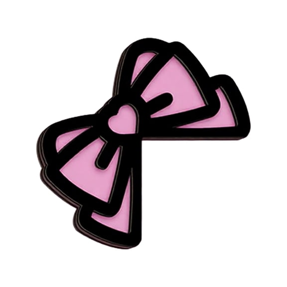 fuxzkrlz Pink Bow Computer Monitor Decor, 2D Wood Bow Decorations for Women, Mini Cute Computer Accessories for Home Office Decor