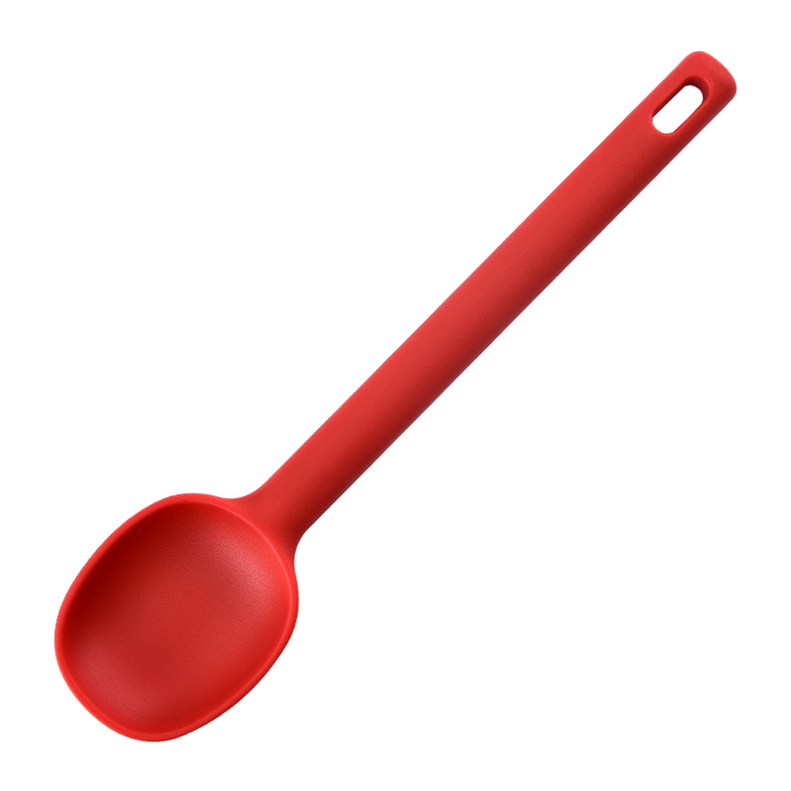 fuxzkrlz Silicone Long Handle Spoon, Heat Resistant Kitchen Serving ...