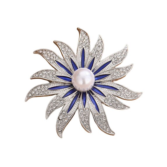 fuxzkrlz Sunflower Shape Brooch Pin for Women, Rhinestones Inlaid Brooch Pin for Dress, Coat, Shawl, Brooch Versatile Accessory for Mother, Wedding