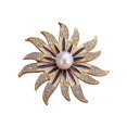 thumbnail image 1 of fuxzkrlz Sunflower Shape Brooch Pin for Women, Rhinestones Inlaid Brooch Pin for Dress, Coat, Shawl, Brooch Versatile Accessory for Mother, Wedding, 1 of 7