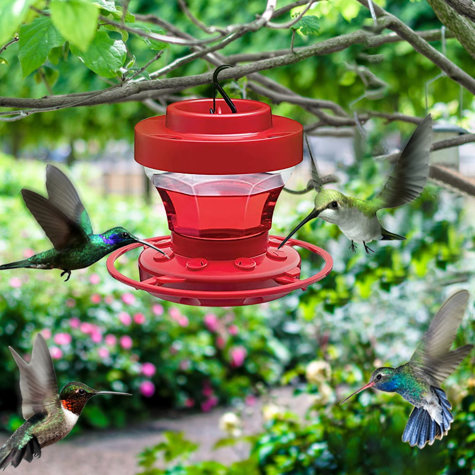 fuyuli Outdoor Lightweight Hanging Bird Feeder,Plastic Hummingbird