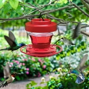 fuyuli Outdoor Lightweight Hanging Bird Feeder,Plastic Hummingbird Feeder 32 oz with 8 Feeding Ports,Anti-Squirrel Bird Feeder,Wild Bird Feeder Garden Decor Gift for Hummingbird Lovers