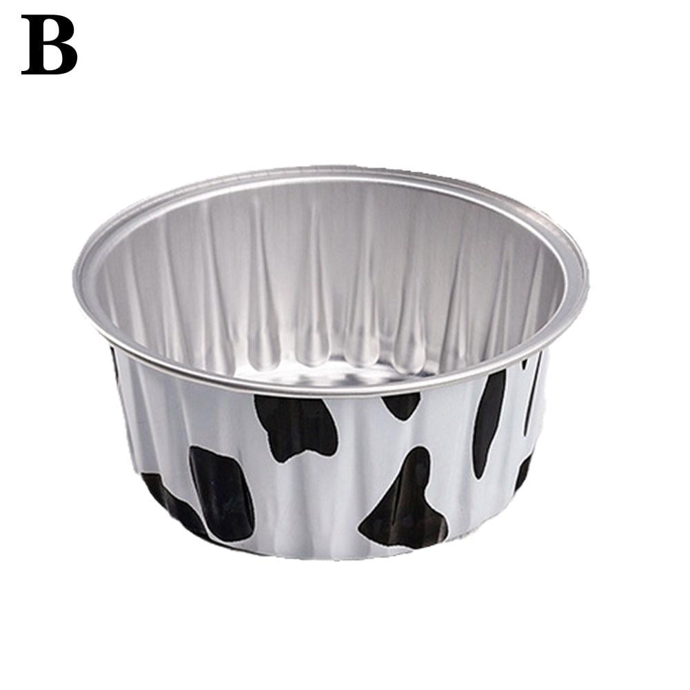 10PCS Reuseable Thick Aluminum Foil Cupcake Cups Air Fryer Pan Tray Baking  Cups