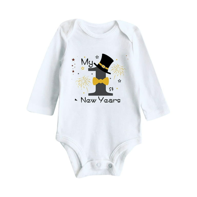 Fvwitlyh 12 to 18 Month Boy Clothes My First New Year Clothes Baby Boy Girl New 2 Month Old Boy Clothes Infant Boy s Size 0 3 Months Brown