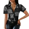 thumbnail image 1 of fvwitlyh 3 4 Sleeve Shirts for Women Women's Satin Silk Long Sleeve Button Down Shirt Formal Work Blouse Top, 1 of 5