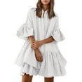 thumbnail image 1 of fvwitlyh Black Dresses for Women Women Strapless Casual Loose Ruched Long Maxi Dress with Pockets, 1 of 2