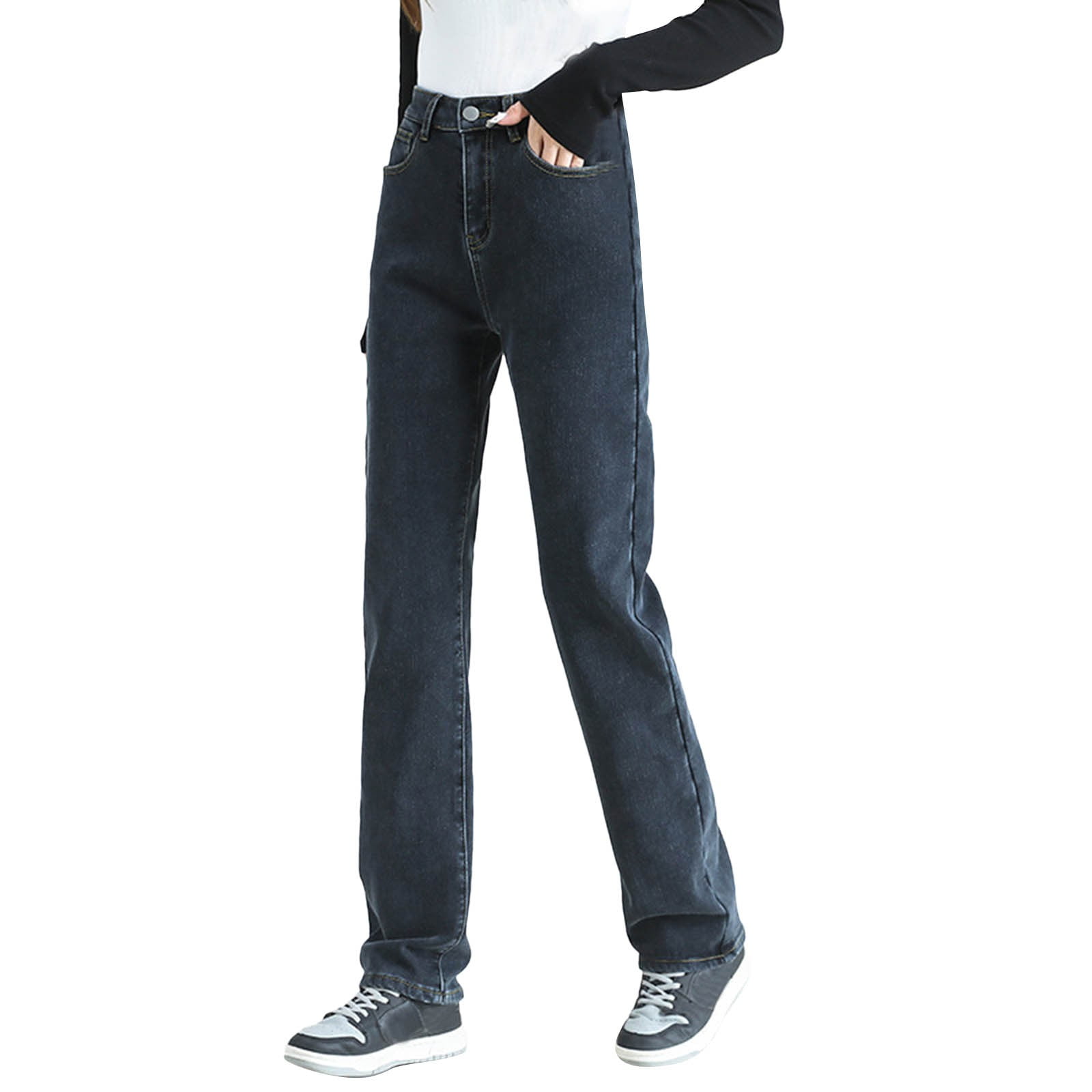 fvwitlyh Black Ripped Jeans Women's Modern Series Curvy Fit Bootcut