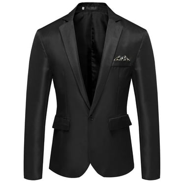 fvwitlyh Blazer for Men Pinstripe Suit Jacket Mens Casual Autumn And Winter Trend Collar Single Two Buttons Slim Fit Round Hem Mens Flapper Suit Mens Blazer