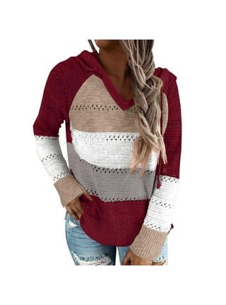 Womens Sweaters Pullover Stacked Cowl Neck Long Sleeve Ribbed Knit Tunic  Tops to Wear with Leggings 