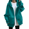 thumbnail image 1 of fvwitlyh Cookies Hoodie Women's Comfy Lightweight Oversized Zip Up Hoodie Sweatshirt Green Small, 1 of 5