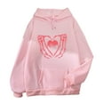 thumbnail image 1 of fvwitlyh Crewneck Sweatshirt Women's Causal 1 4 Zip Pullover Long Sleeve Collar Sweatshirts Solid Activewear Running Jacket Pink XX-Large, 1 of 3