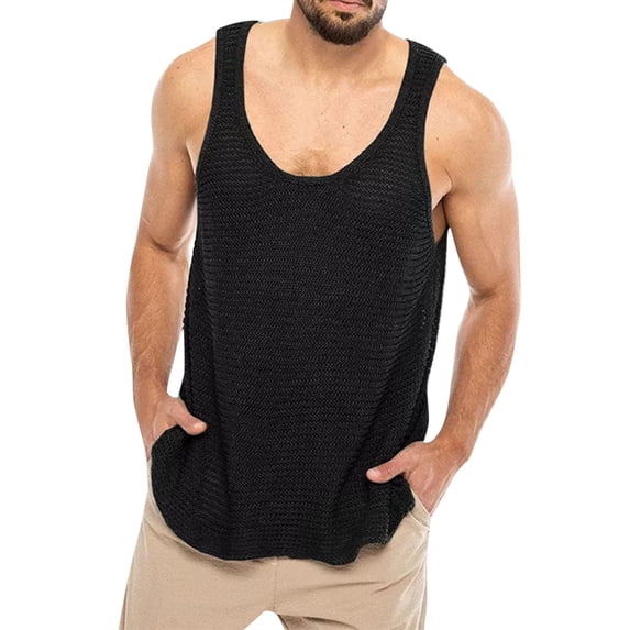 fvwitlyh Crochet Sweater Men's Quarter-Zip Sweater