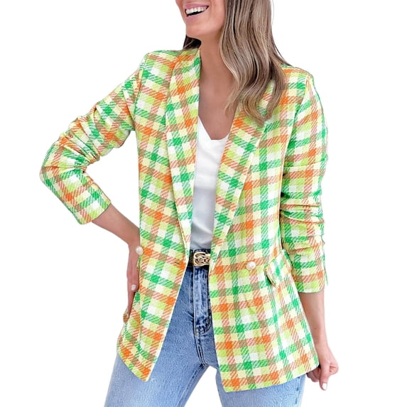 fvwitlyh Green Blazer Womens Casual Blazers Oversized Open Front Cardigan Long Sleeve Work Office Blazer Jackets