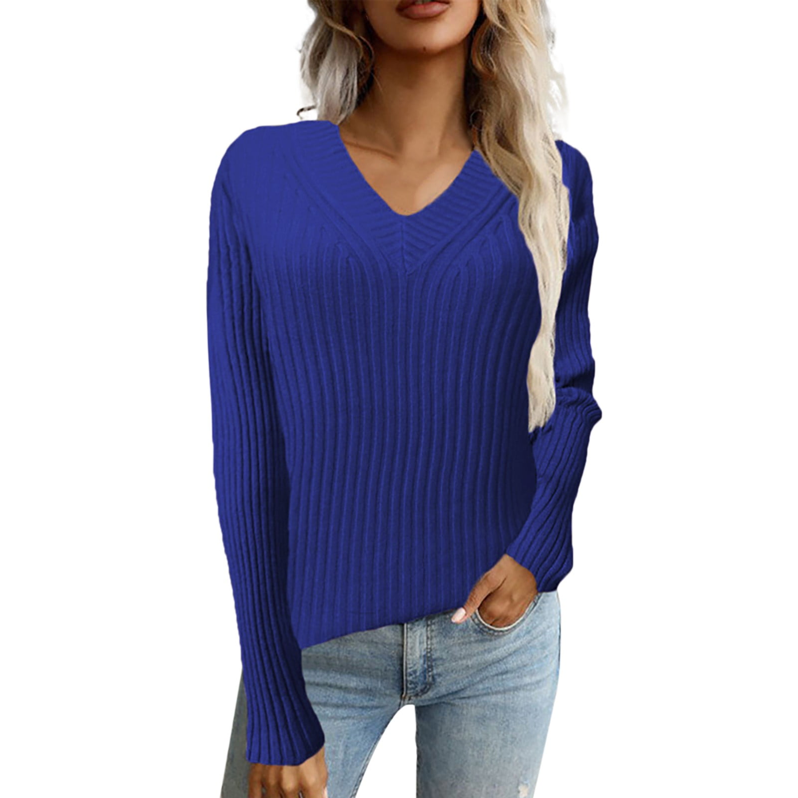 fvwitlyh Womens Sweaters Fall 2022 Women s Alice Crewneck Back Slit Ribbed Pullover Sweater Walmart