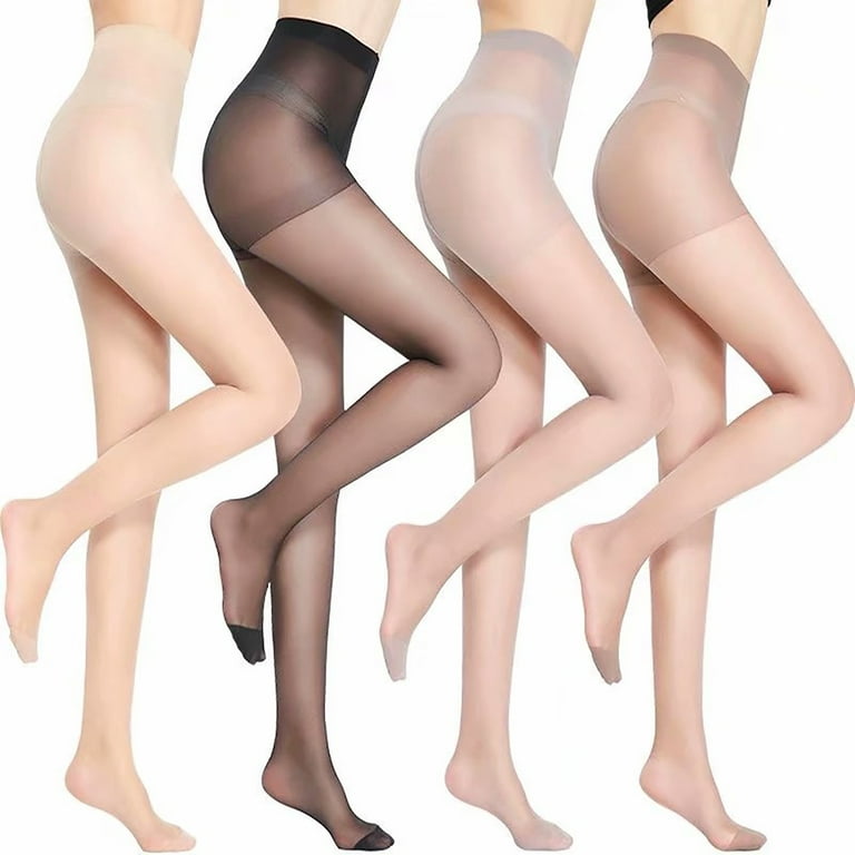 fvwitlyh Indestructible Tights Flat Female Breathable Ultra-thin Crotch  Stockings 4 Pairs Women Tights for Dresses Cotton