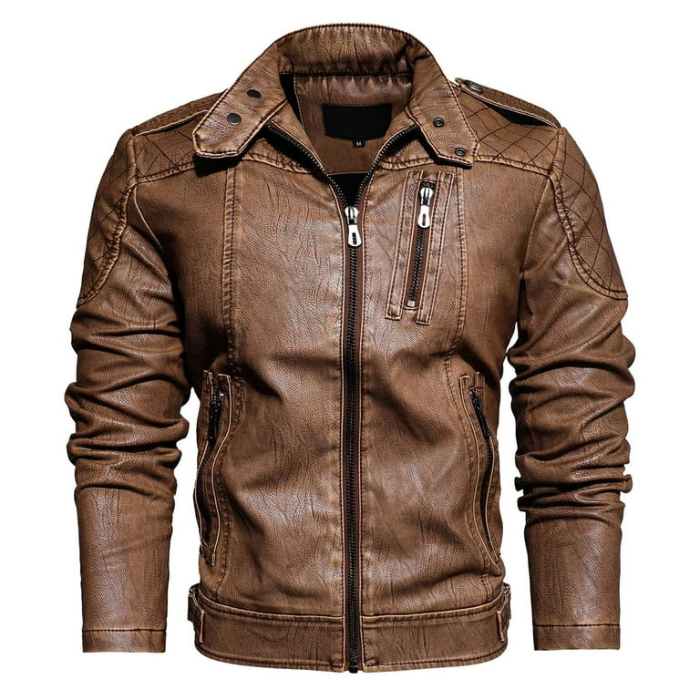 Pu jacket mens sale
